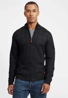 Produktbild von BLEND BHOteros Herren Strickjacke Cardigan Grobstrick mit Stehkragen