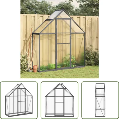 Imagen del producto de Invernadero Living Store con estructura de base, color antracita, 169x58x195 cm, aluminio