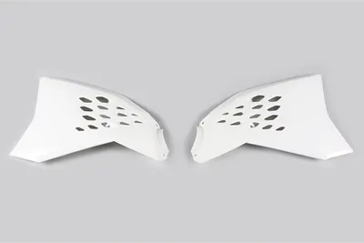 Obrázok produktu pre Kryt chladiča UFO PLAST, 2-dielny, kryt chladiča pre KTM SX 65 cm³, rok výroby 2009 – 2015, farba: biela, OEM