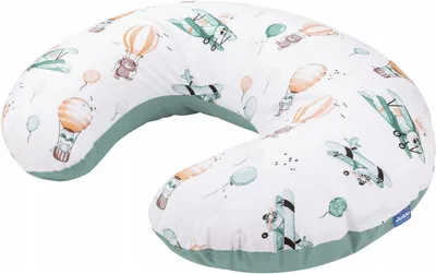 Obrázek produktu pro Jukki kojicí polštář 60x40 cm s odnímatelným povlakem – tvar fazole, pratelný – Balloon Travel