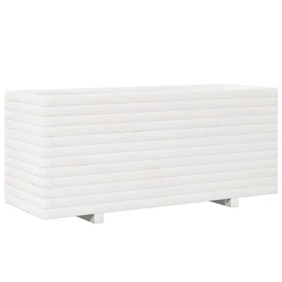 Immagine prodotto di Fioriera da Giardino Bianca 110x40x49,5 cm Legno Massello Pino