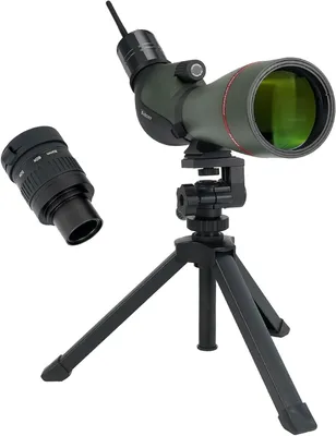 Immagine prodotto di Svbony SA412 20-60x80 cannocchiale con telecamera WiFi, cannocchiale HD con treppiede da tavolo, cannocchiale angolato a lunga distanza, impermeabile FMC, resistente all'appannamento