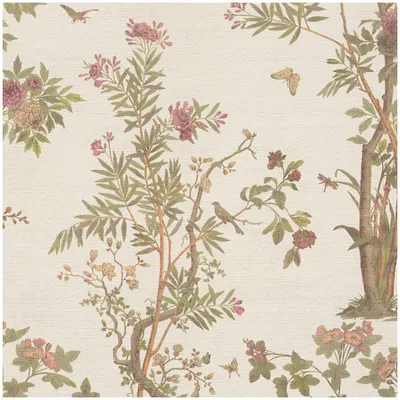 Zdjęcie produktu dla Profhome 790433-GU Tapeta kwiatowa Floral matowa kremowa oliwkowo-zielona brązowa różowa 5,33 m2
