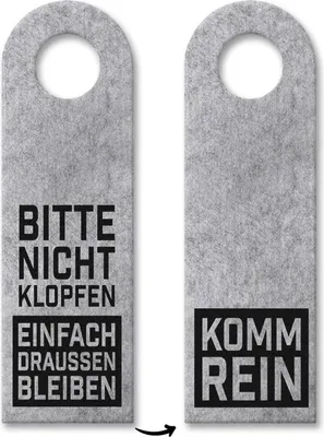 Produktbild von 3x Bitte nicht klopfen, einfach draußen bleiben Türhänger Türanhänger