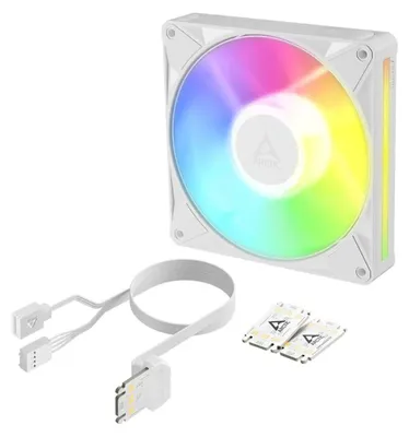 Produktbild von ARCTIC BioniX P14 A-RGB (White) 140 mm PWM-Lüfter mit Daiy Chain, Ventilator, 14 cm, 400 RPM, 2500 RPM, 186 m³/h, Weiß
