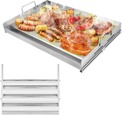 Productafbeelding van Grillplaat - Universele Plancha voor Barbecue - Antiaanbaklaag - 63.4 x 40.8 cm