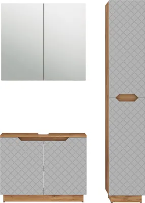 Immagine prodotto di Set di mobili da bagno Vicco Lotta Grigio 3 parti, Model 59549