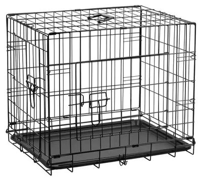 Produktbild von Rebel RA-1201 Metall-Hundebox, zusammenklappbar, Größe M, 61 x 46 x 51 cm