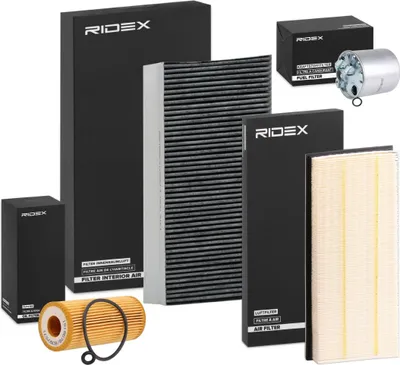 Produktbild von RIDEX Filterset Inspektionspaket Filtersatz passend für MERCEDES-BENZ A-Klasse (W169) B-Klasse (W245)