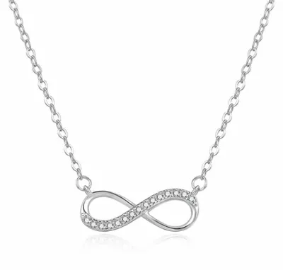 Obrázok produktu pre Očarujúci strieborný náhrdelník Infinity AGT-N025W