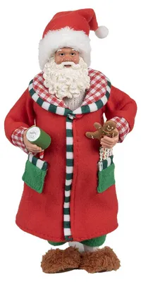 Imagen del producto de Figura decorativa navideña de Clayre & Eef, Papá Noel, 28 cm, color rojo, de plástico