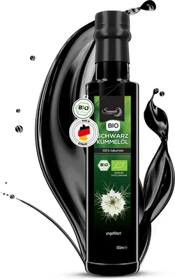 Produktbild von Sunnah Shop®Schwarzkümmelöl 100ml aus echten Nigella Sativa |Black seed oil | schwarzkümmelöl ungefiltert und kaltgepresst.