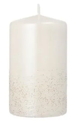 Produktbild von Stumpenkerze "Safe Candle" Ø 60 mm · 100 mm perlmutt "Fia" einzeln cellophaniert