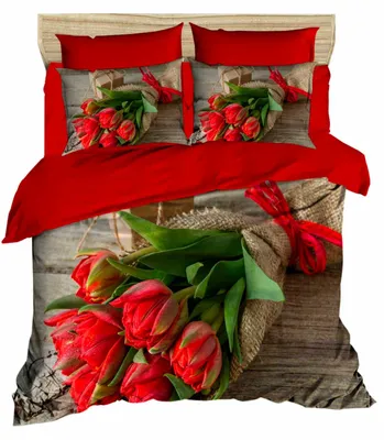 Image de L'Essentiel Linge de Maison, 190, King-Size-Bettbezug-Set (FR), 100 % POLYESTER-MICROSATIN, Rot, 240 x 220 cm