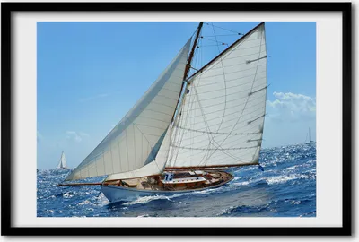Produktbild von Bild 60x40 MDF-Rahmen, Wandkunst Yacht
