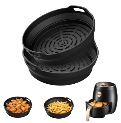 Image de Moule en silicone GRIFEMA pour friteuse à air chaud Ninja 5-8 L - 20 cm, sans BPA, réutilisable - Lavable au lave-vaisselle - Accessoire pour friteuse à air chaud