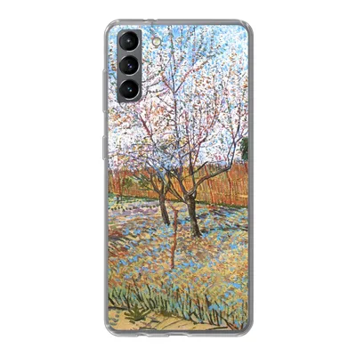 Produktbild von MuchoWow® Handyhülle Schutzhülle Hülle für Samsung Galaxy S21 Plus Blühender Pfirsichbaum - Vincent van Gogh Silikon Softcase Handy Hülle - Handy-Tasche