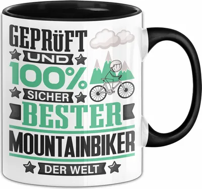 Produktbild von Mountainbiker Geschenk Lustiger Spruch für Mountainbiker Geschenkidee Bester Mountainbiker Der Welt (Schwarz)
