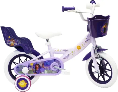 Immagine prodotto di Bicicletta per bambine "Wish", ruote da 12 pollici, colore viola