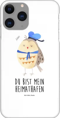 Produktbild von Mr. & Mrs. Panda Iphone 11 Pro Handyhülle Eule Matrose - Weiß - Geschenk, Hochzeitstag, Premium Kunststoff, Owl, Ehe, Freundin, Handy Case