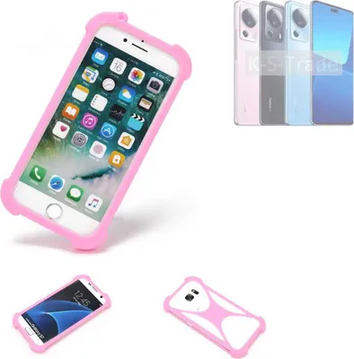 Produktbild von K-S-Trade Handy Hülle kompatibel mit Xiaomi 13 Lite Schutz Hülle Bumper Silikon Schutz Hülle Cover Case Silikoncase Silikonbumper TPU Softcase