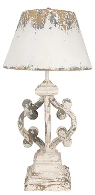 Produktbild von Clayre & Eef Tischlampe Ø 40x79 cm Beige Grau Eisen