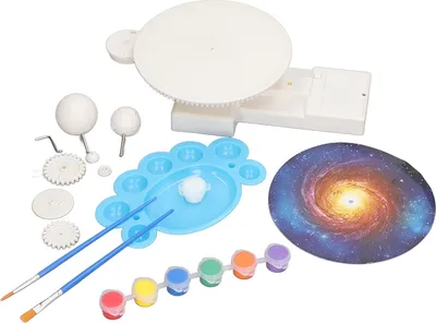 Produktbild von 2 in 1 DIY Sonnensystem Drei Planeten Stereoskopisches Zusammenbauspielzeug-Farbset