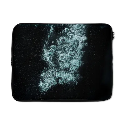 Produktbild von MuchoWow® Laptop Hülle 15 Zoll Blasen - Wasser - Schwarz Laptoptasche - Laptoptasche - Sleeve - Rundum-Schutz