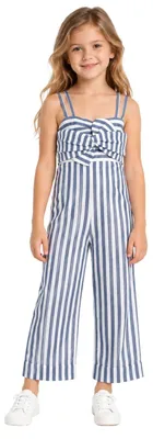 Produktbild von Mädchen-Jumpsuit Mayoral gestreift blau-weiß Baumwolle Sommer-Overall lang 110