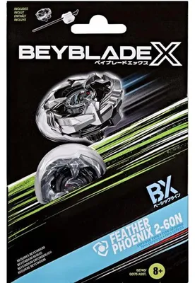 Image de Toupie beyblade x feather phoenix 2-60n bx - type défense - pack toupie et lanceur - hasbro g2740