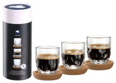 Image de LEONARDO, ensemble de 6 verres à expresso "Gocce", transparent
