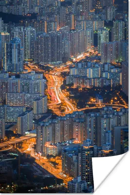 Produktbild von MuchoWow® Poster Hongkong - Architektur - Autos 20x30 cm - Papierdruck