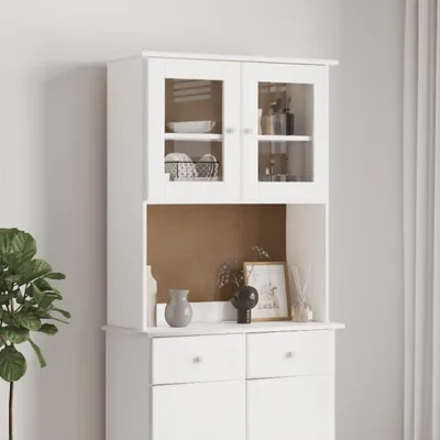 Produktbild von vidaXL Sideboard-Aufsatz ALTA Weiß 77x30x92 cm Massivholz Kiefer
