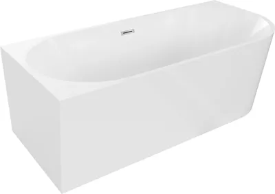 Produktbild von Mexen Mia Badewanne freistehend linke 160 x 75 cm, weiß, Überlauf chrom - 52691607500L-01