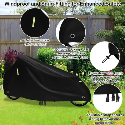Produktbild von Fahrradgarage 285 x 65 x 115 cm, 210D Oxford, wasserdicht, winddicht, für Außenbereich