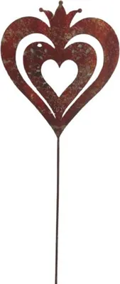 Produktbild von TrendLine Gartenstecker Herz Metall 138 x 26 cm rot