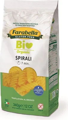MAKARON (KUKURYDZIANO - RYŻOWY) ŚWIDERKI BEZGLUTENOWY BIO 340 g - FARABELLA