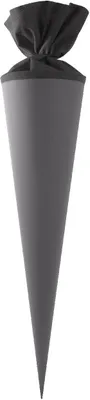 Produktbild von Schultüte extrastark steingrau, 70 cm, D: 18 cm aus Fotokarton, 1 Stück