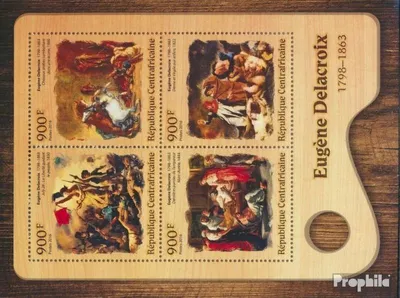 Produktbild von Briefmarken Zentralafrikanische Republik 2016 Mi 6510-6513 Kleinbogen (kompl. Ausgabe) postfrisch Eugène Delacroix