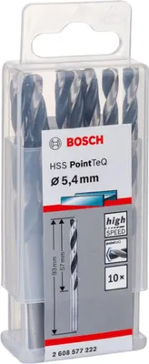 Obrázok produktu pre Bosch 2 608 577 222, Vŕtačka, Špirálový vrták, 5,4 mm, 93 mm, liatina, Oceľ, 5,7 cm