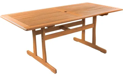 Image de Table de jardin "Osaka" - 180 x 90 cm - Bois naturel