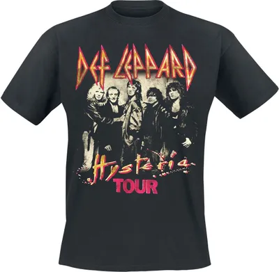 Produktbild von Def Leppard T-Shirt Herren Hysteria Tour schwarz L