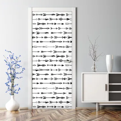 Produktbild von Dekorative Türtapete selbstklebend Aufkleber Klebefolie Pfeile 70 x 200 cm