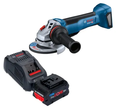 Productafbeelding van Bosch GWS 18V-10 P Professional accu-haakse slijper 18 V 125 mm borstelloos + 1x ProCORE-accu 8,0 Ah + oplader