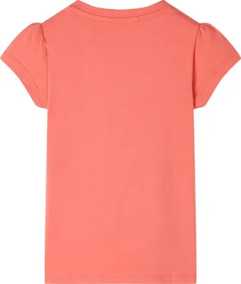Produktbild von vidaXL Kinder-T-Shirt mit Flügelärmeln Korallenrosa 140