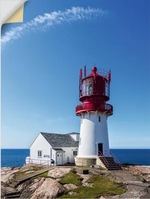 Produktbild von ARTland Wandbild, selbstklebend Leuchtturm Lindesnes Fyr in Norwegen Größe: 30x40 cm