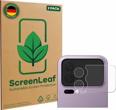 Produktbild von 2x ScreenLeaf Schutzfolie für Xiaomi 17 Pro Max (NUR Kameraschutz) nachhaltiger Displayschutz Display Schutz Folie Klar Transparent