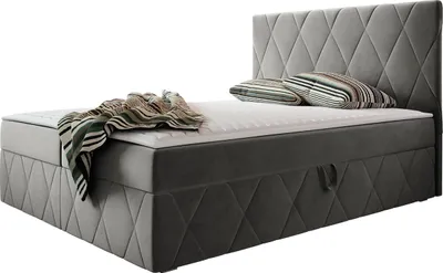 Produktbild von MIRJAN24 Boxspringbett Simoti, Doppelbett mit zwei Bettkästen für die Bettwäsche, Hauptmatratze, Topper und Kopfteil (Magic Velvet 2217, Größe: 160x200 cm)