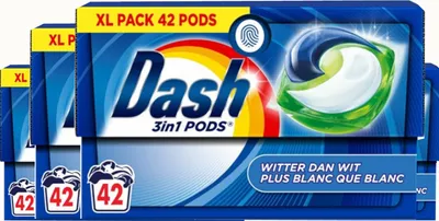 Image de Dosettes Dash 3 en 1 – Régulier – 4 x 42 lavages – Pack économique