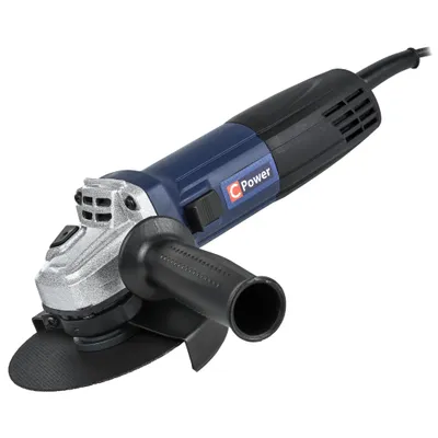 A power tool, specifically an angle grinder, is shown against a white background.